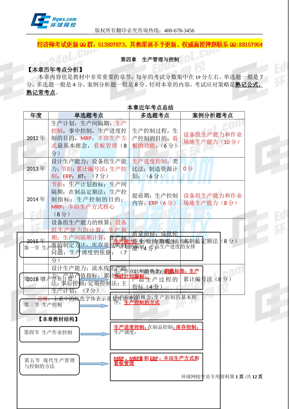 2017中级经济师-工商-精讲班【孙晶晶】-19、（2017教材变动）第四章生产管理与控制-第一节-生产计划.doc_第1页