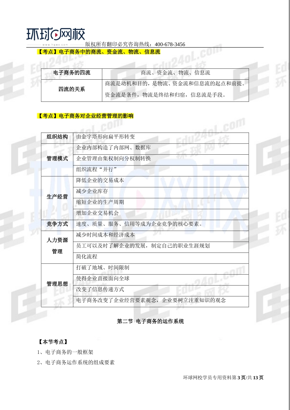2017中级经济师-工商-考点强化班【孙晶晶】-14、第9章电子商务.doc_第3页
