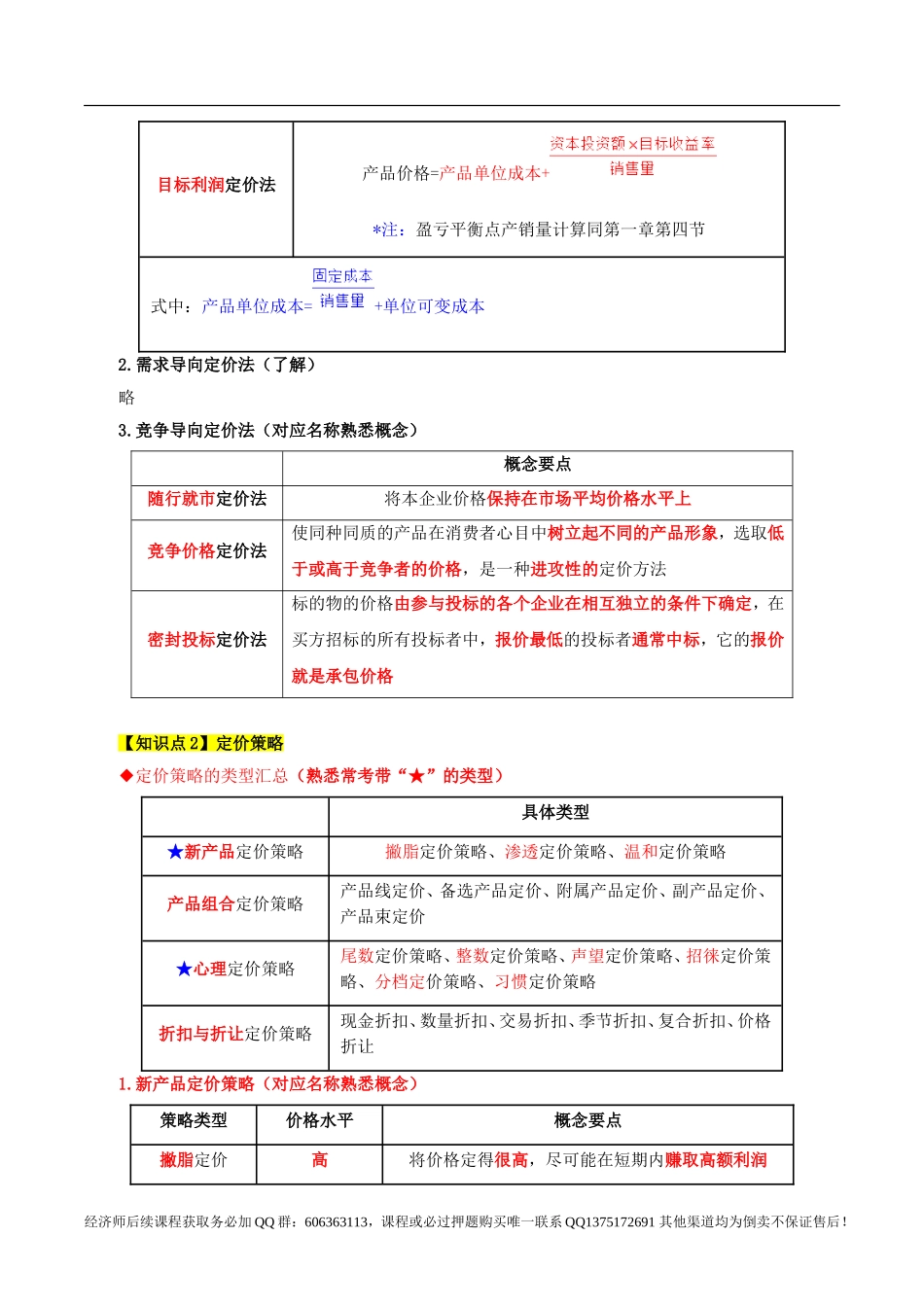 2017中级经济师-工商-考点强化班【李争】-05、第3章市场营销与品牌管理（2）.doc_第2页