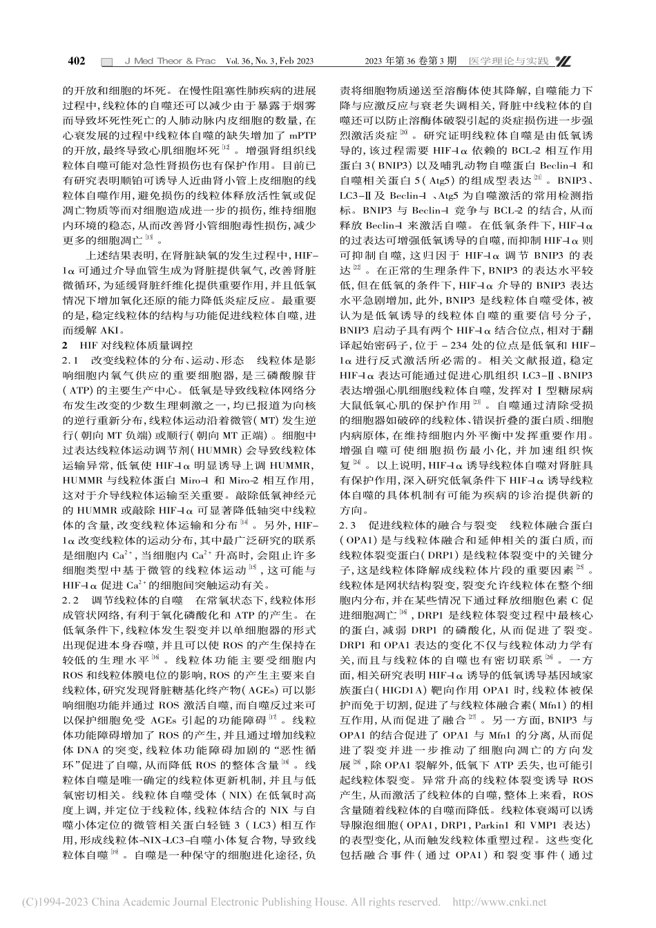 低氧诱导因子1α增强线粒体...控延缓急性肾损伤的研究进展_赵娟.pdf_第2页