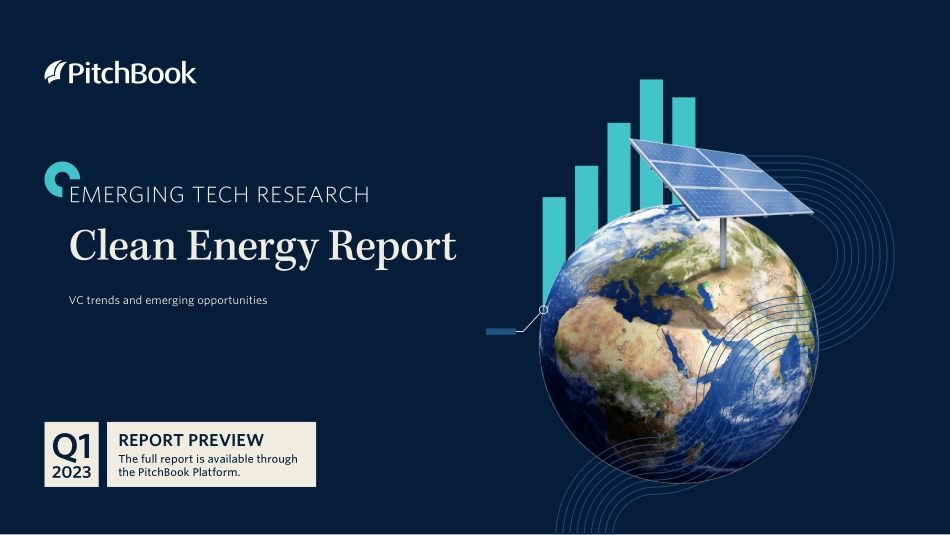 PitchBook-2023年一季度清洁能源报告（英）-2023-11页-WN6.pdf_第1页