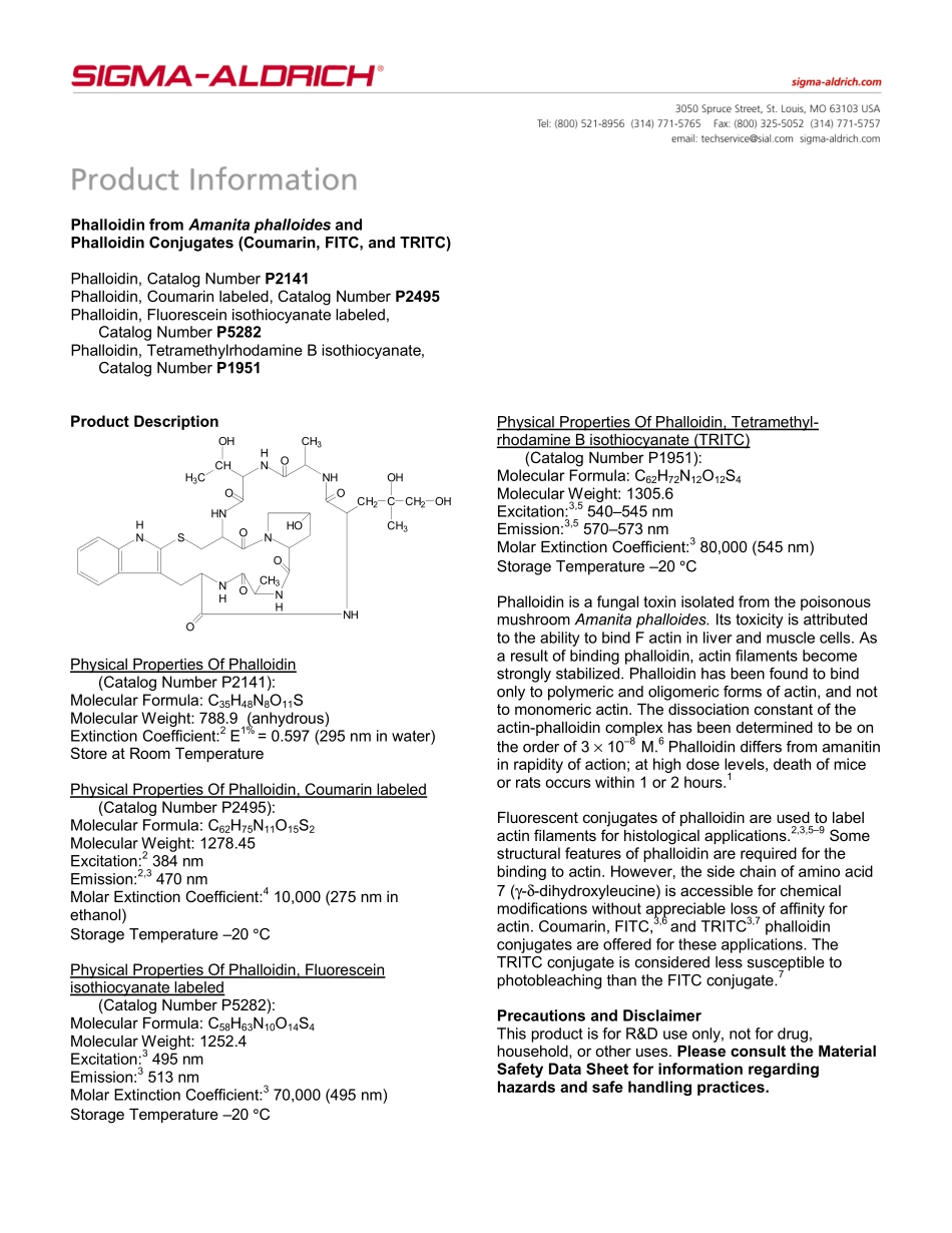 p1951-Phalloidin from Amanita phalloides and Phalloidin Conjugates.pdf_第1页