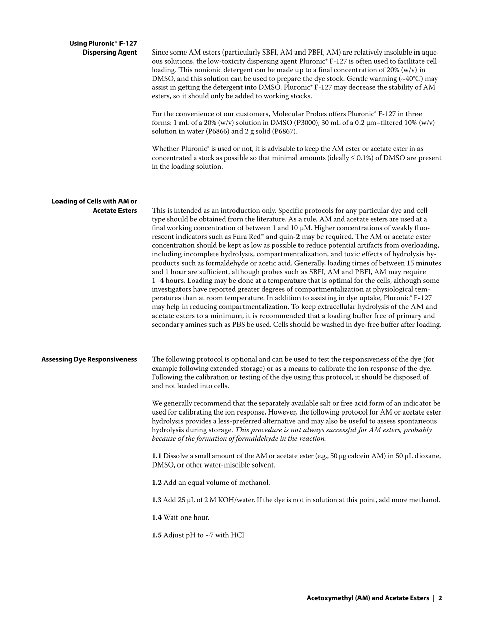Acetoxymethyl (AM) and Acetate Esters.pdf_第2页