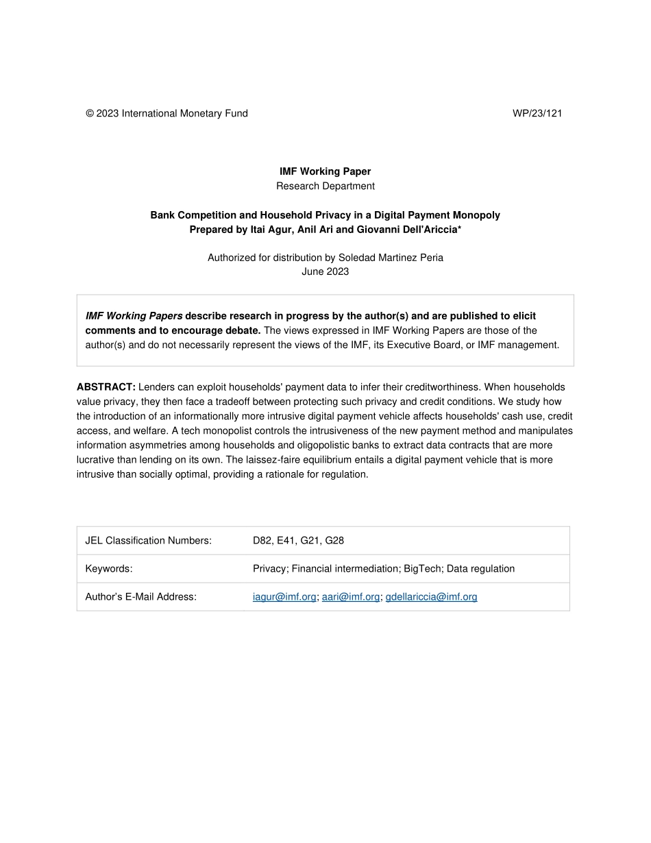 IMF-数字支付垄断下的银行竞争与家庭隐私（英）-2023-WN6.pdf_第3页