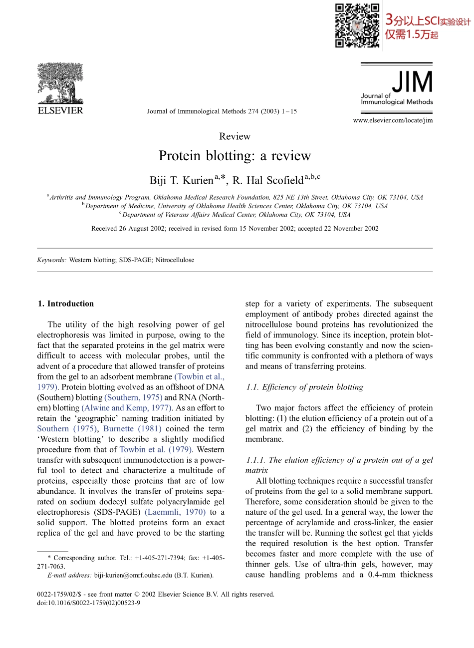 Protein blotting a review(2).pdf_第1页