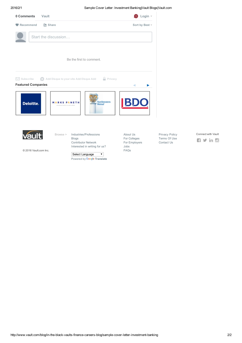 Sample Cover Letter_ Investment Banking_Vault Blogs_Vault(1).pdf_第2页