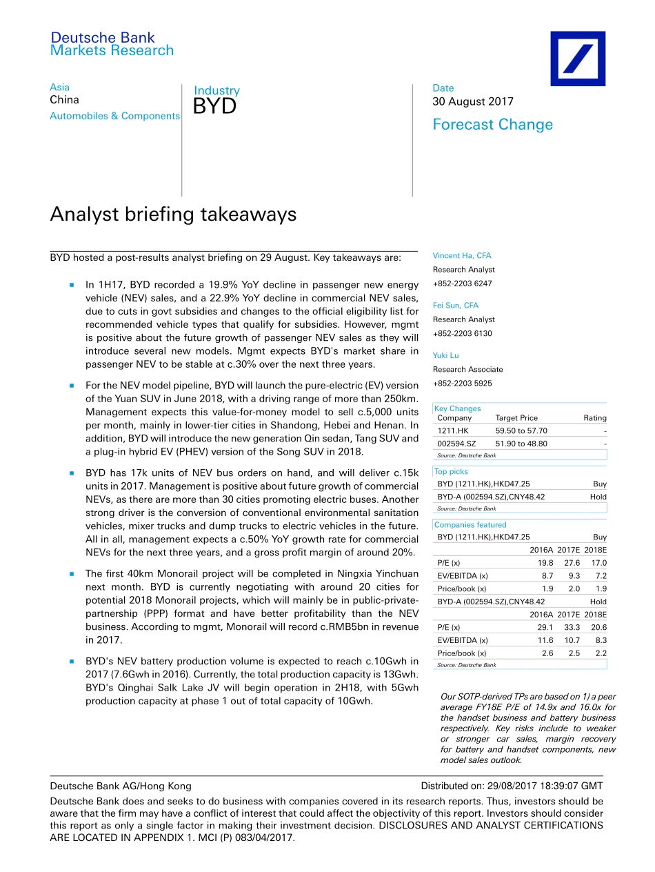 20170830-德意志银行-比亚迪股份-01211.HK-Analyst briefing takeaways.pdf_第1页