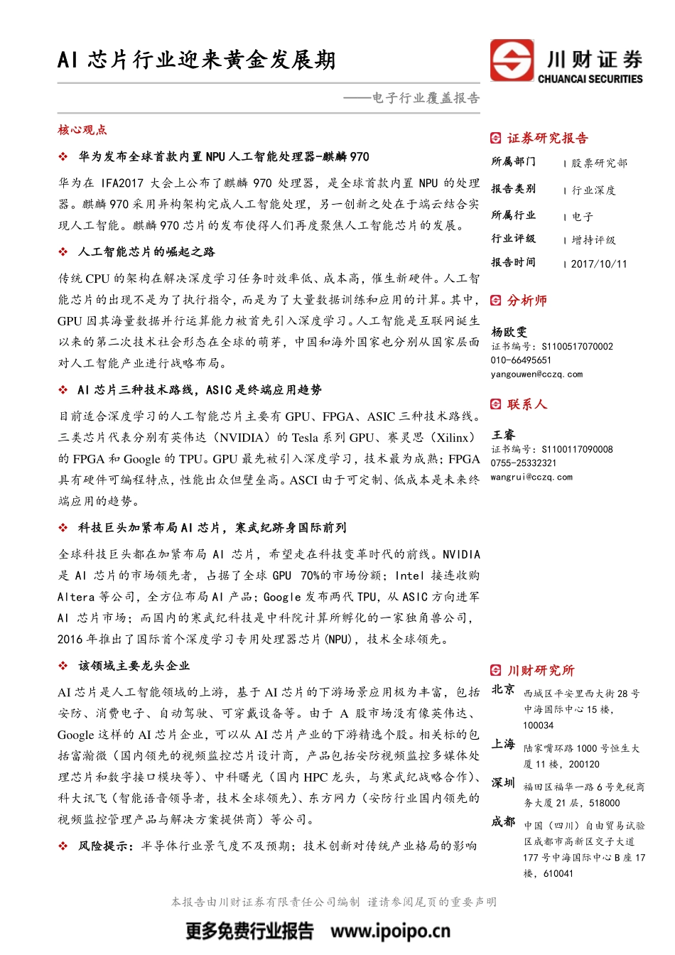 AI芯片行业迎来黄金发展期.pdf_第1页