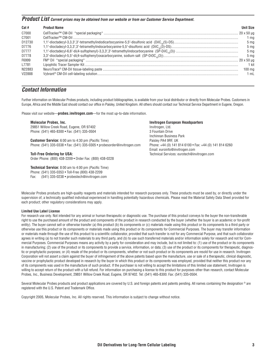 DiI Derivatives for Long-Term Cellular Labeling.pdf_第3页