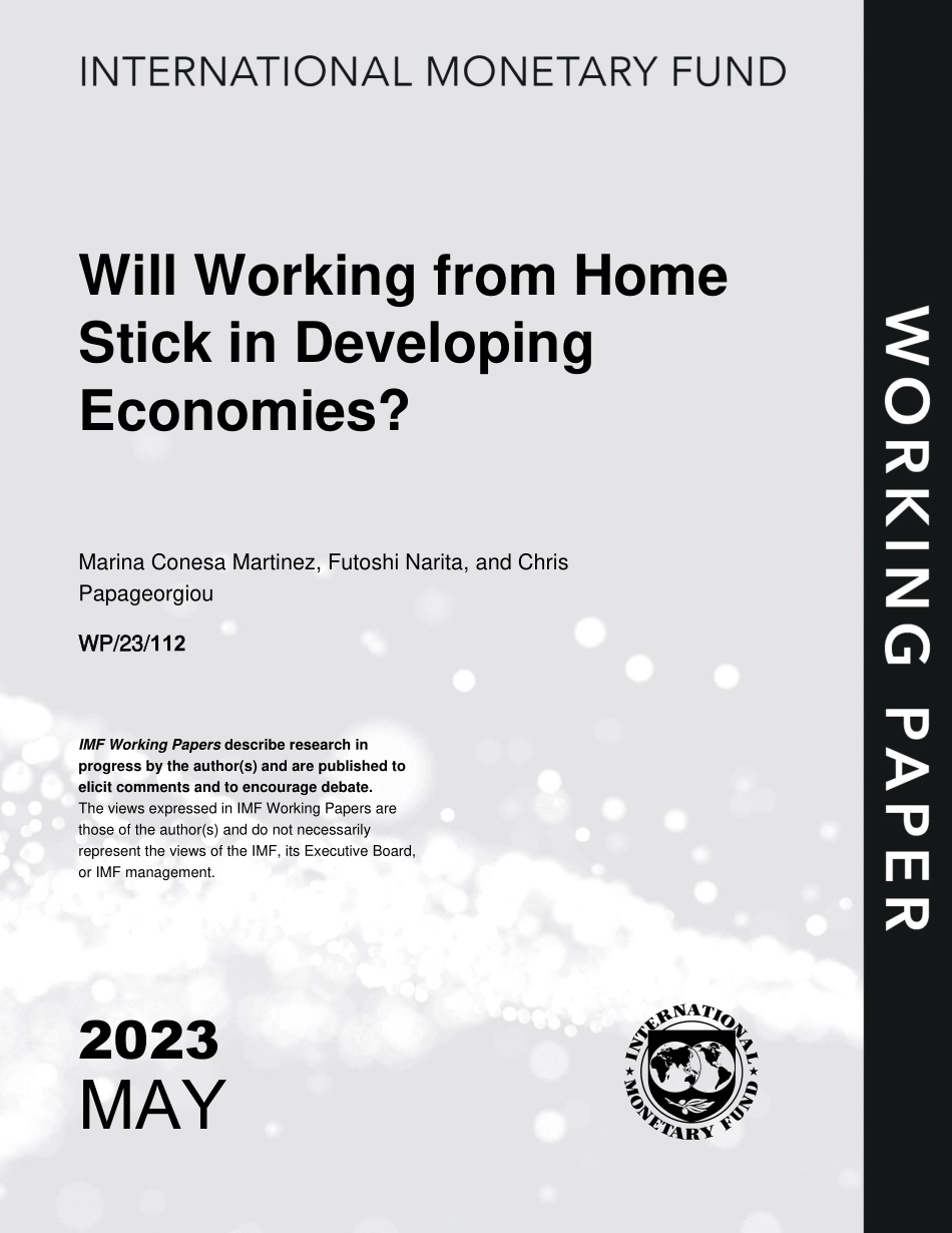 IMF-在家工作在发展中经济体会继续吗？（英）-2023-WN6.pdf_第1页
