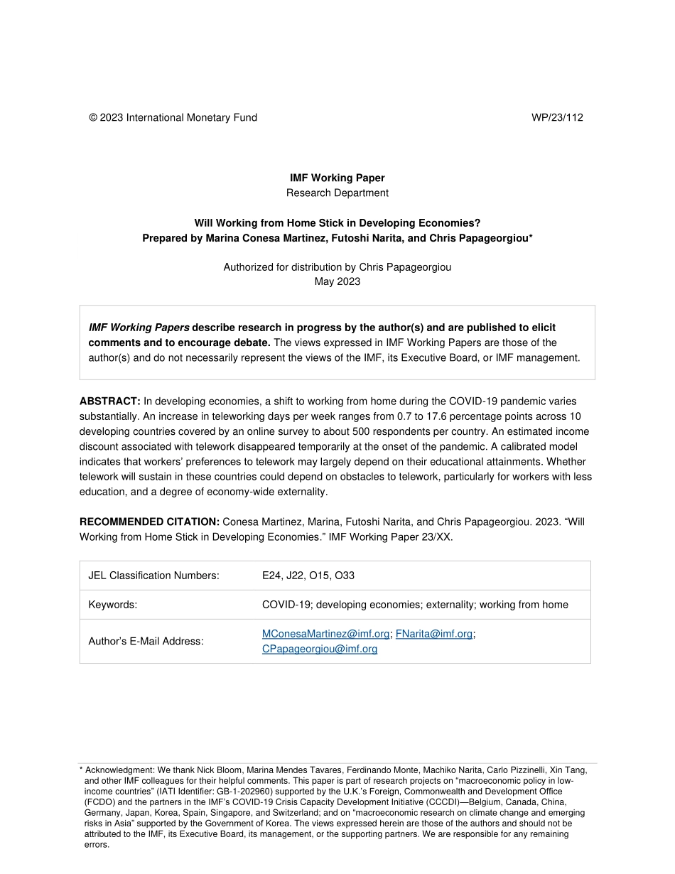 IMF-在家工作在发展中经济体会继续吗？（英）-2023-WN6.pdf_第3页
