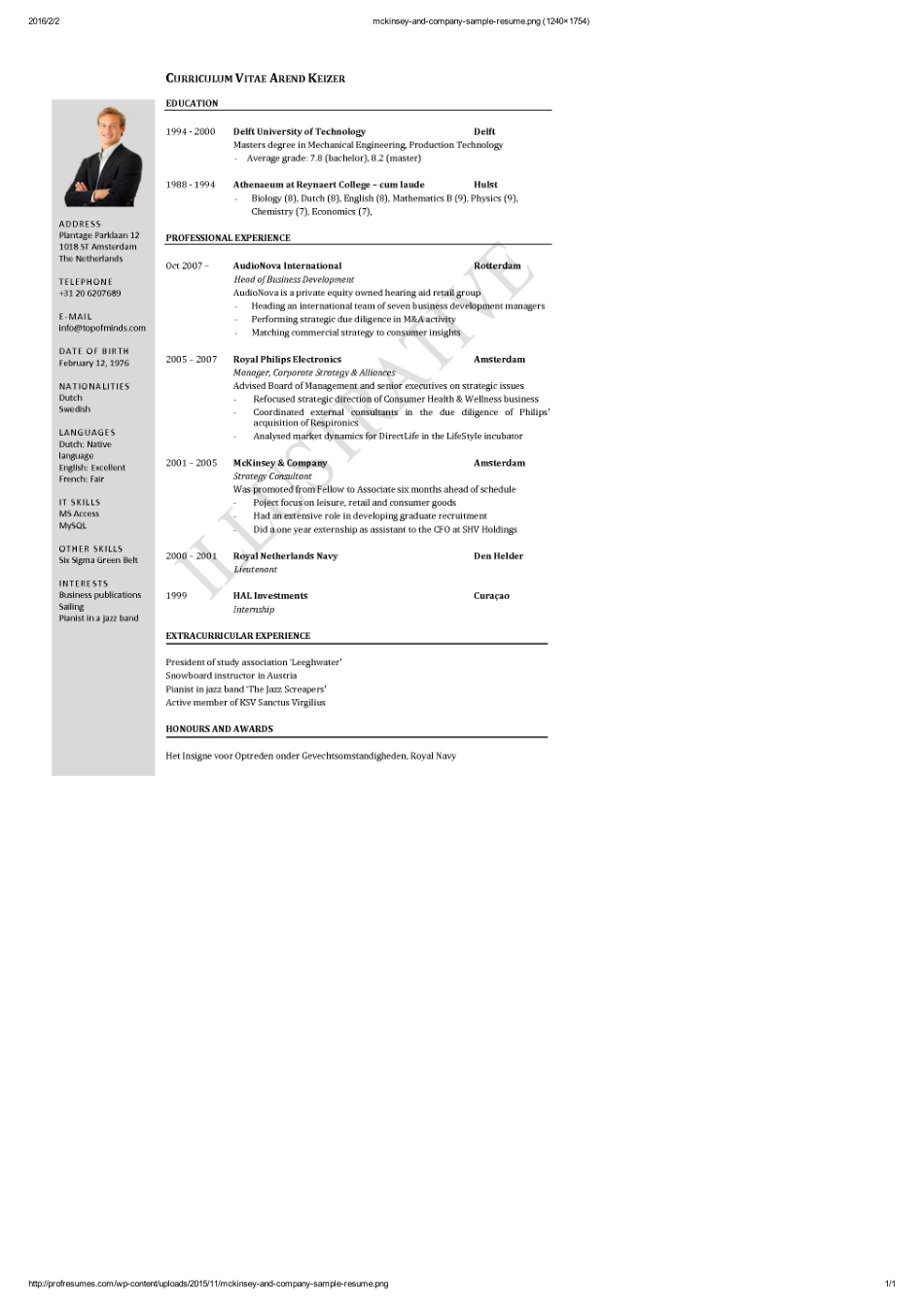 profresumes-mckinsey-and-company-sample-resume(1).pdf_第1页
