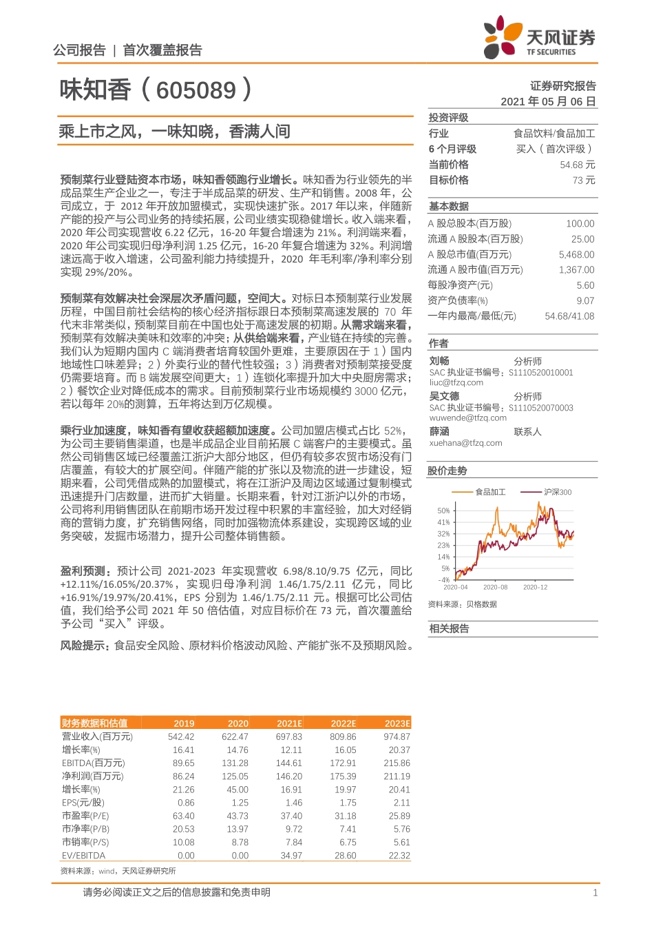 2021 【味知香】乘上市之风一味知晓香满人间.pdf_第1页