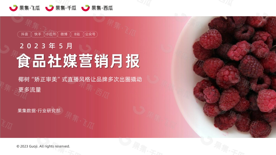 2023年5月食品社媒营销月报-果集-30页-WN6.pdf_第1页