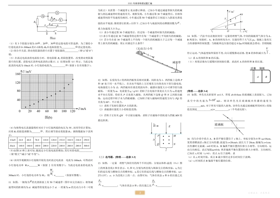 2021年高考物理试题汇编.pdf_第2页