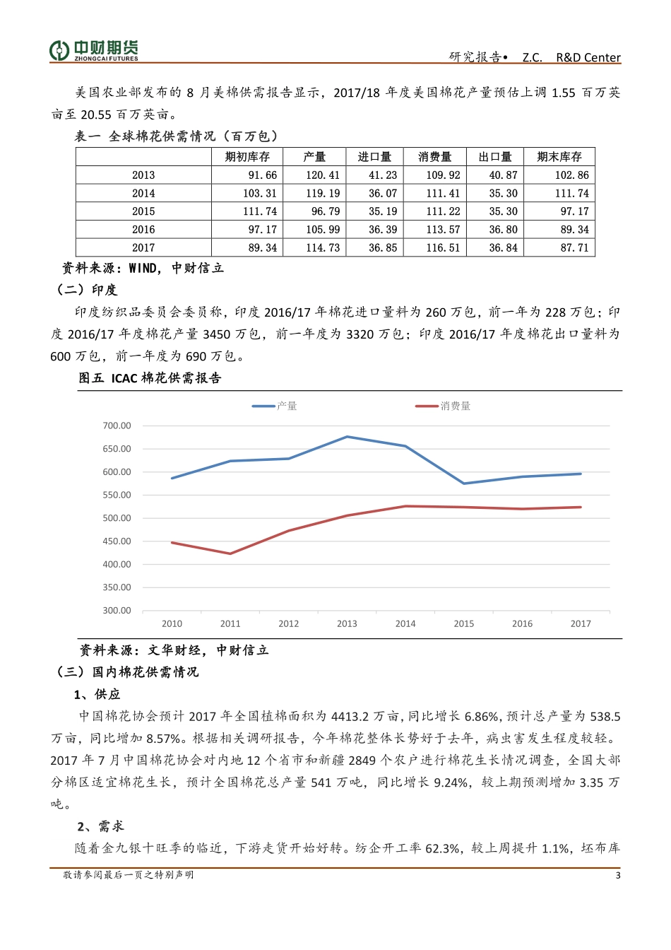 20170827-中财期货-棉花棉纱周报：需求有所起色供应压力仍大.pdf_第3页