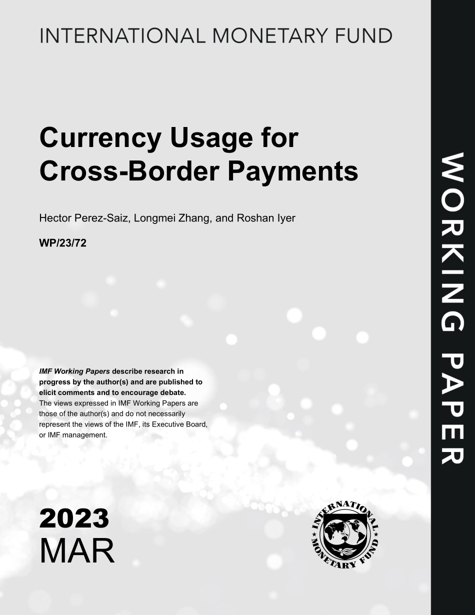 IMF-跨境支付的货币用途（英）-2023-WN5.pdf_第1页