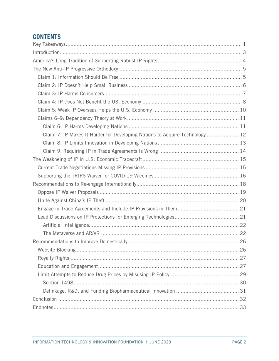 ITIF-失去领先地位：为什么美国必须重新确立其作为强大知识产权全球冠军的地位（英）-2023-WN6.pdf_第3页