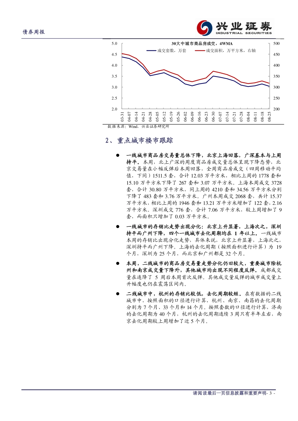 20170828-兴业证券-楼市跟踪与房企融资系列报告之二：租赁新政加速出台房企连续4周净融资.pdf_第3页