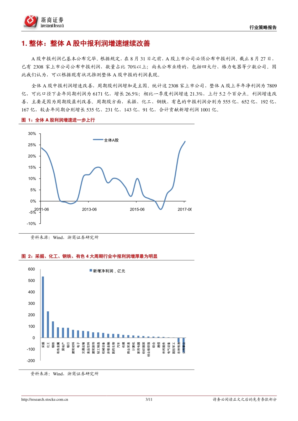 20170828-浙商证券-中报专题策略：A股整体利润增速改善大蓝筹尤为明显.pdf_第3页