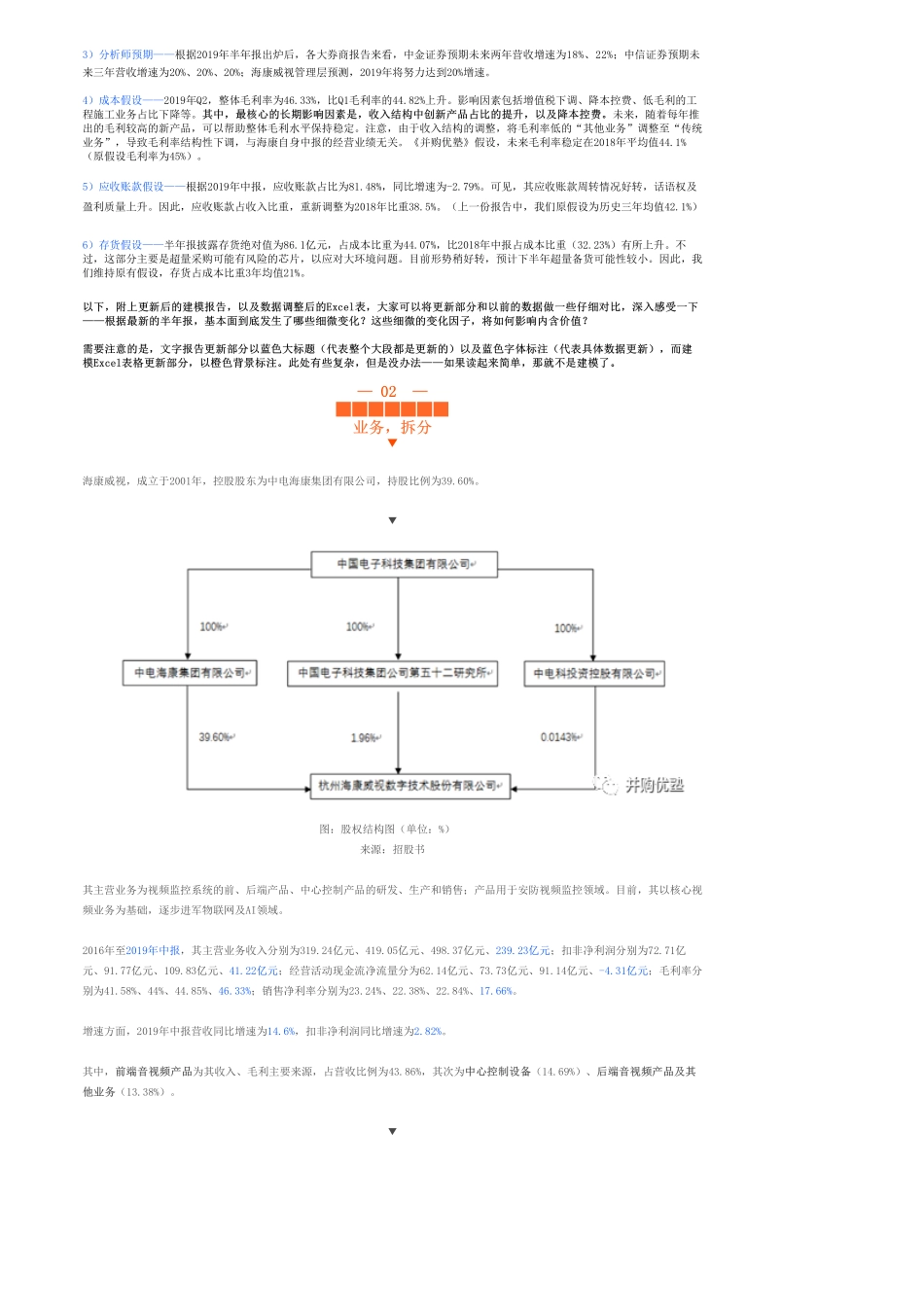 20190726建模-海康威视财务模型安防巨头超预期-优塾指数★★★★✩.pdf_第3页