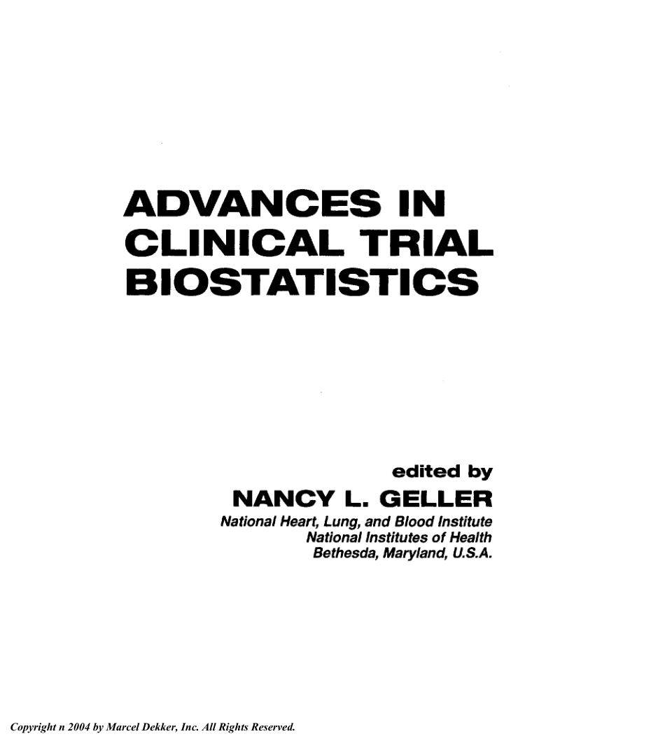 ADVANCES IN CLINICAL TRIAL STATISTICS .pdf_第1页