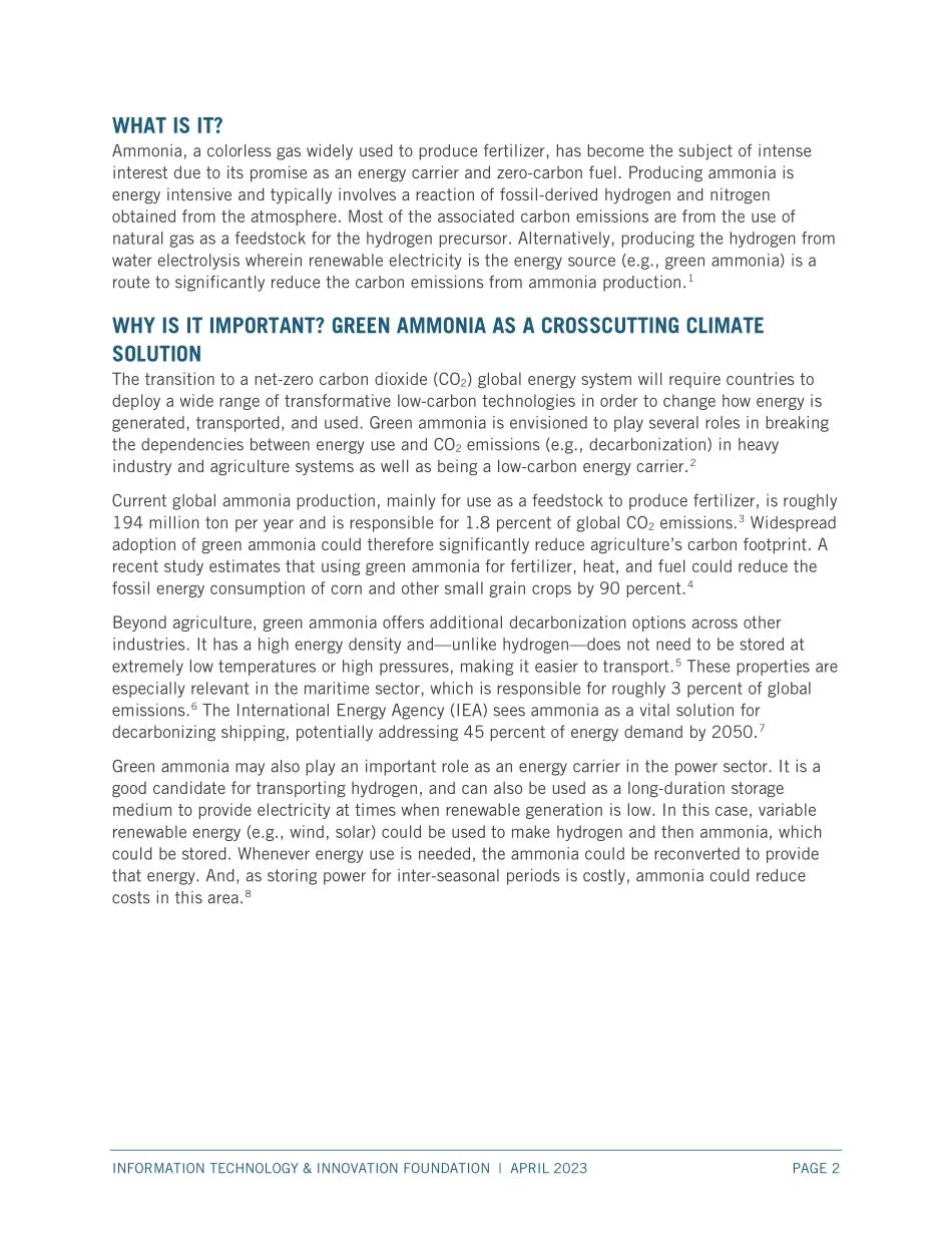 ITIF-气候技术值得关注：绿色氨（英）-2023-WN5.pdf_第3页