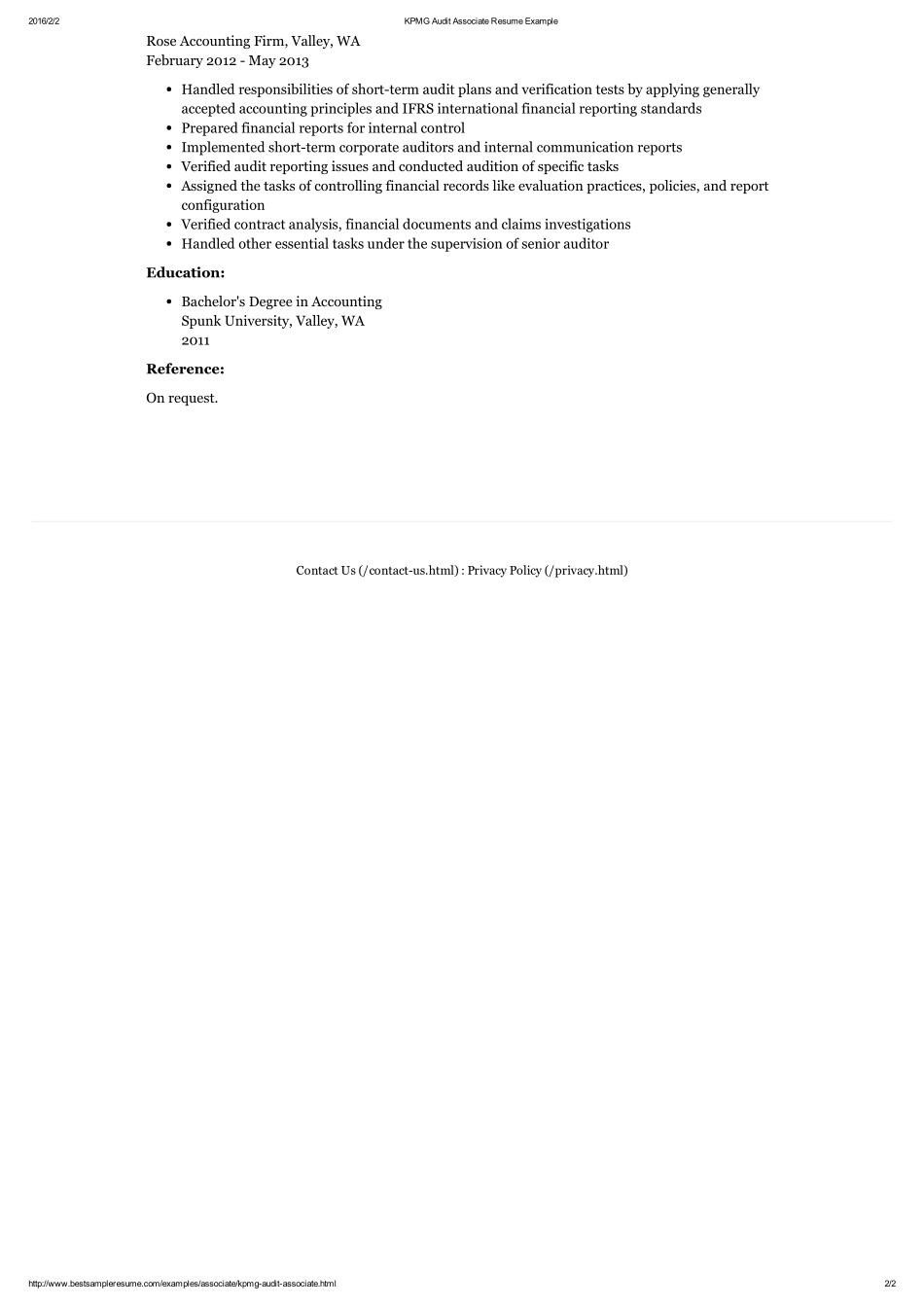 bestsampleresume-KPMG Audit Associate Resume Example(1).pdf_第2页