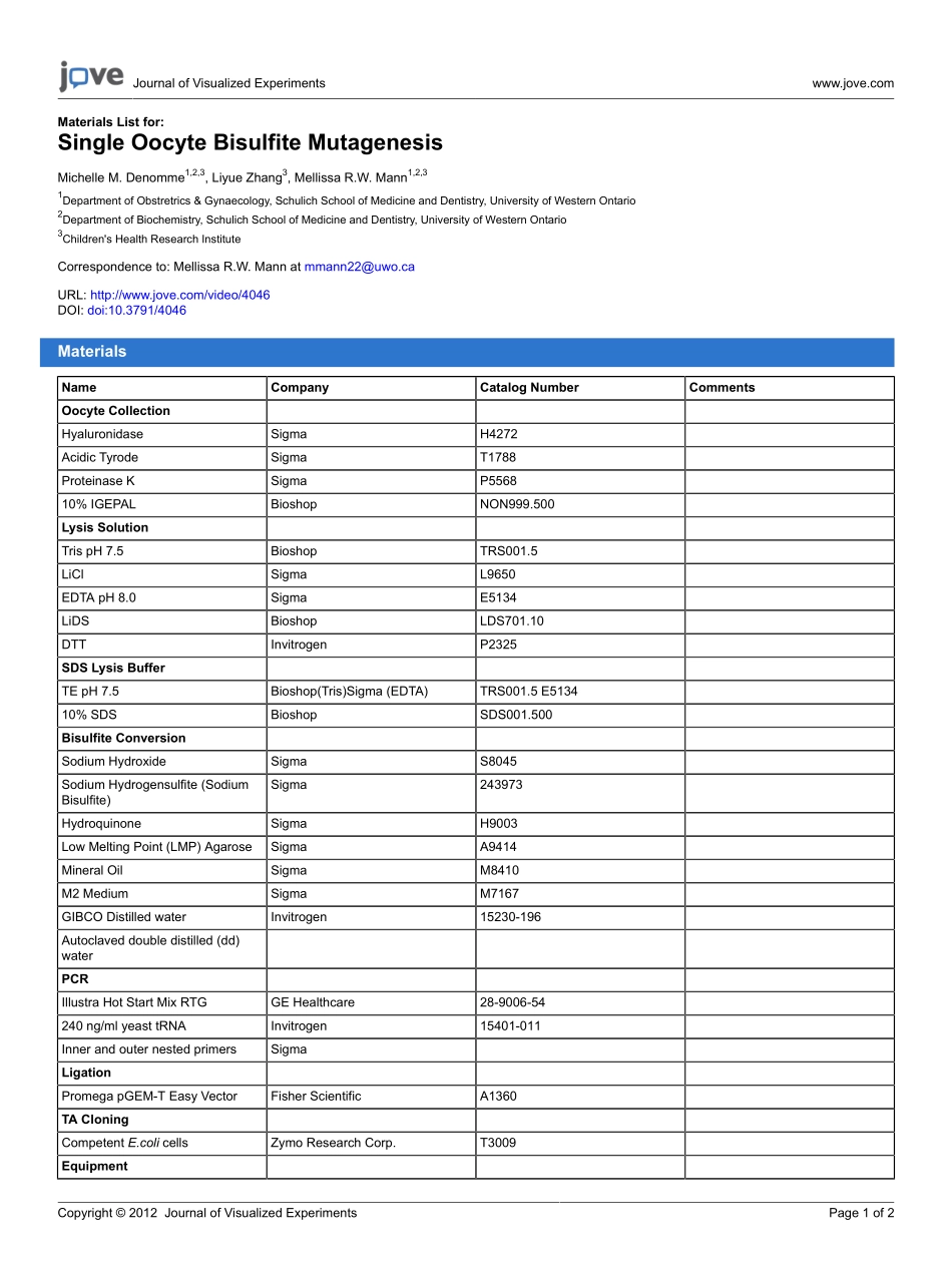 jove-materials-4046-single-oocyte-bisulfite-mutagenes(2).pdf_第1页