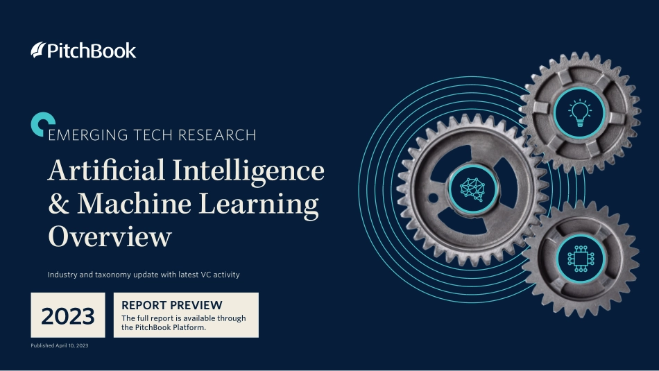 PitchBook-2023年人工智能与机器学习概述（英）-2023-WN5.pdf_第1页