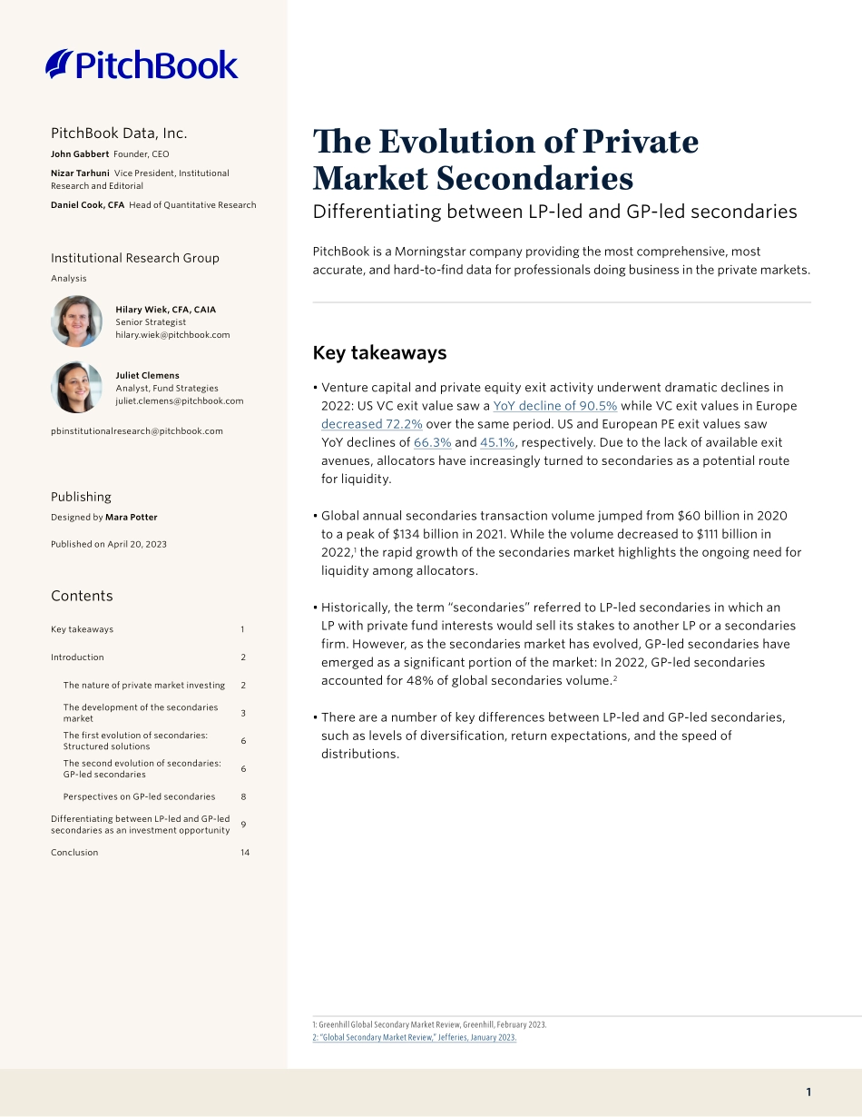 PitchBook-私人市场次级市场的演变（英）-2023-WN5.pdf_第1页