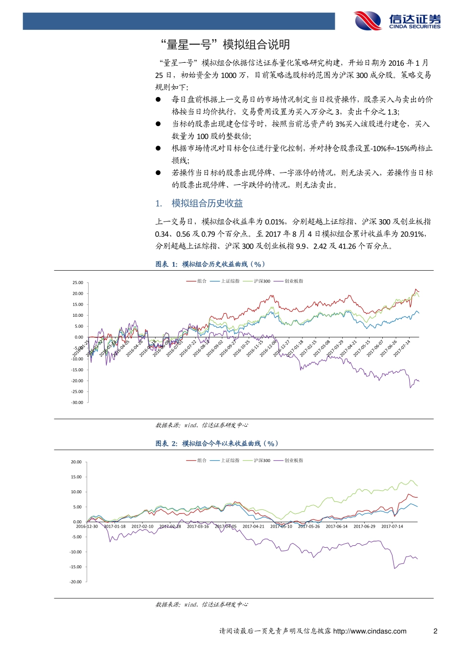 20170807-信达证券-信达“量星一号”模拟组合日报.pdf_第2页