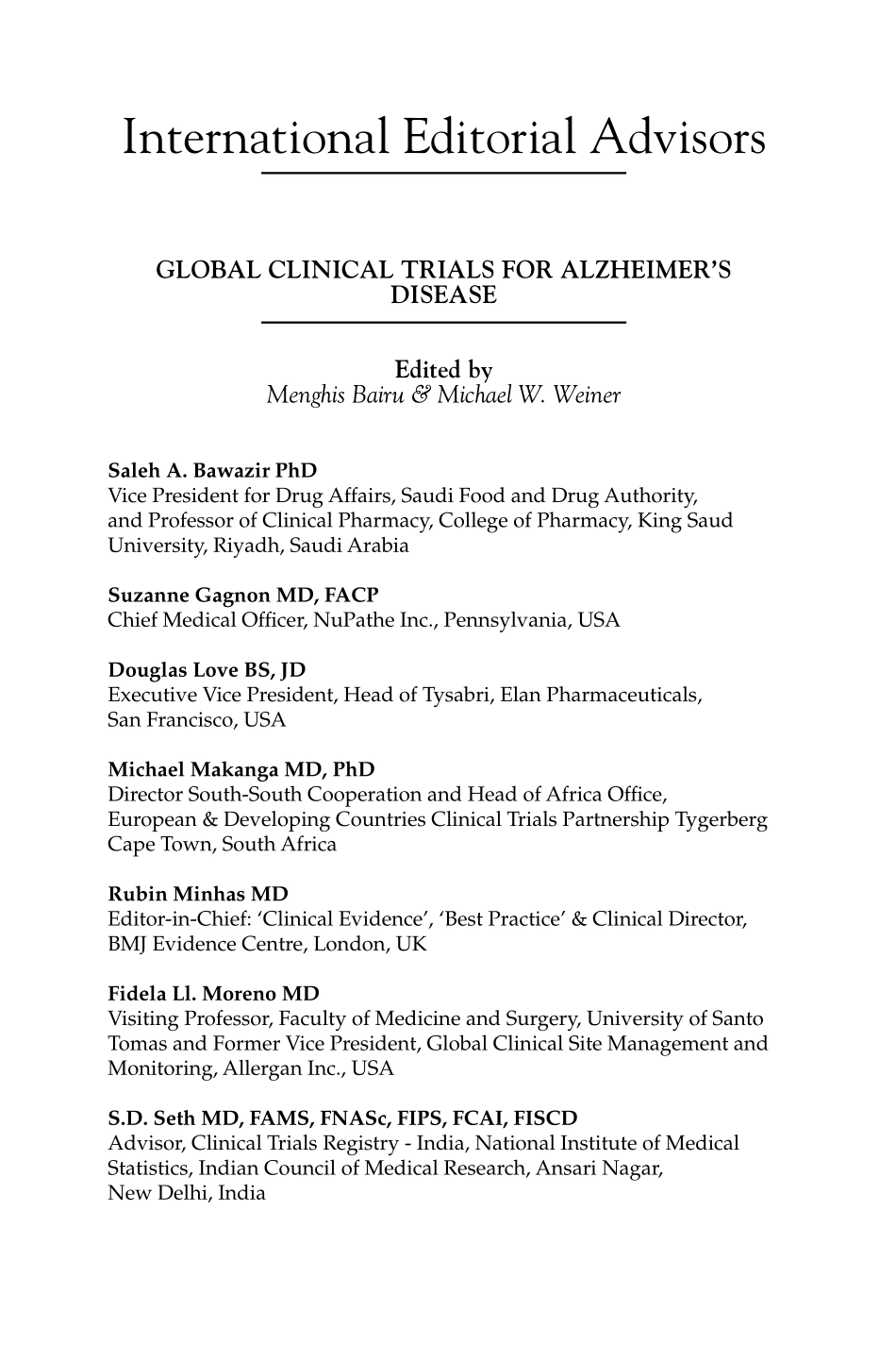 Global Clinical Trials for Alzheimer's Disease. Design, Implementation, and Standardization.pdf_第3页