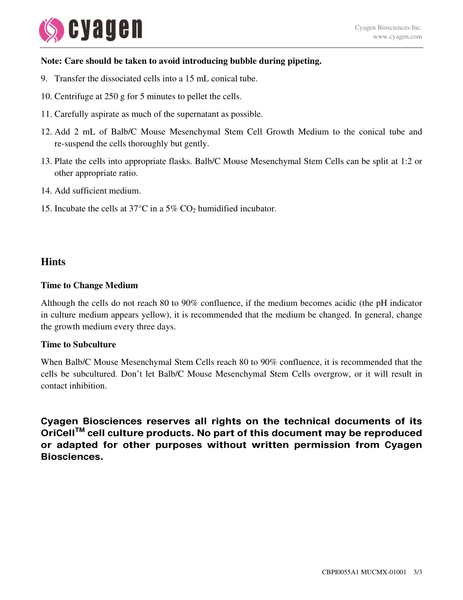 OriCellTM Balbc小鼠骨髓间质干细胞-MUCMX-01001.pdf_第3页