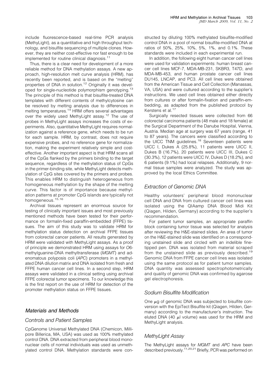 High Quality Assessment of DNA Methylation Using Quantitative HRM Analysis.pdf_第2页