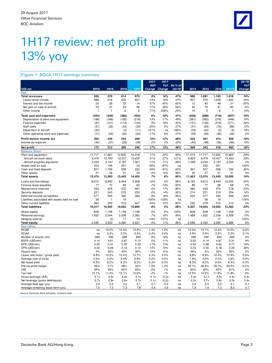 20170829-德意志银行-中银航空租赁-02588.HK-Good quality results with payout ratio guidance lifted; Buy.pdf_第3页