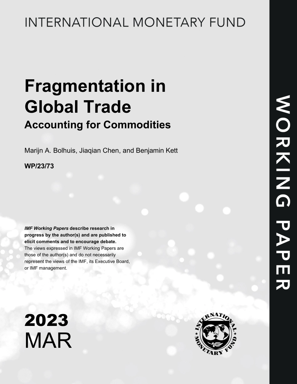 IMF-全球贸易的碎片化：商品核算（英）-2023-WN5.pdf_第1页