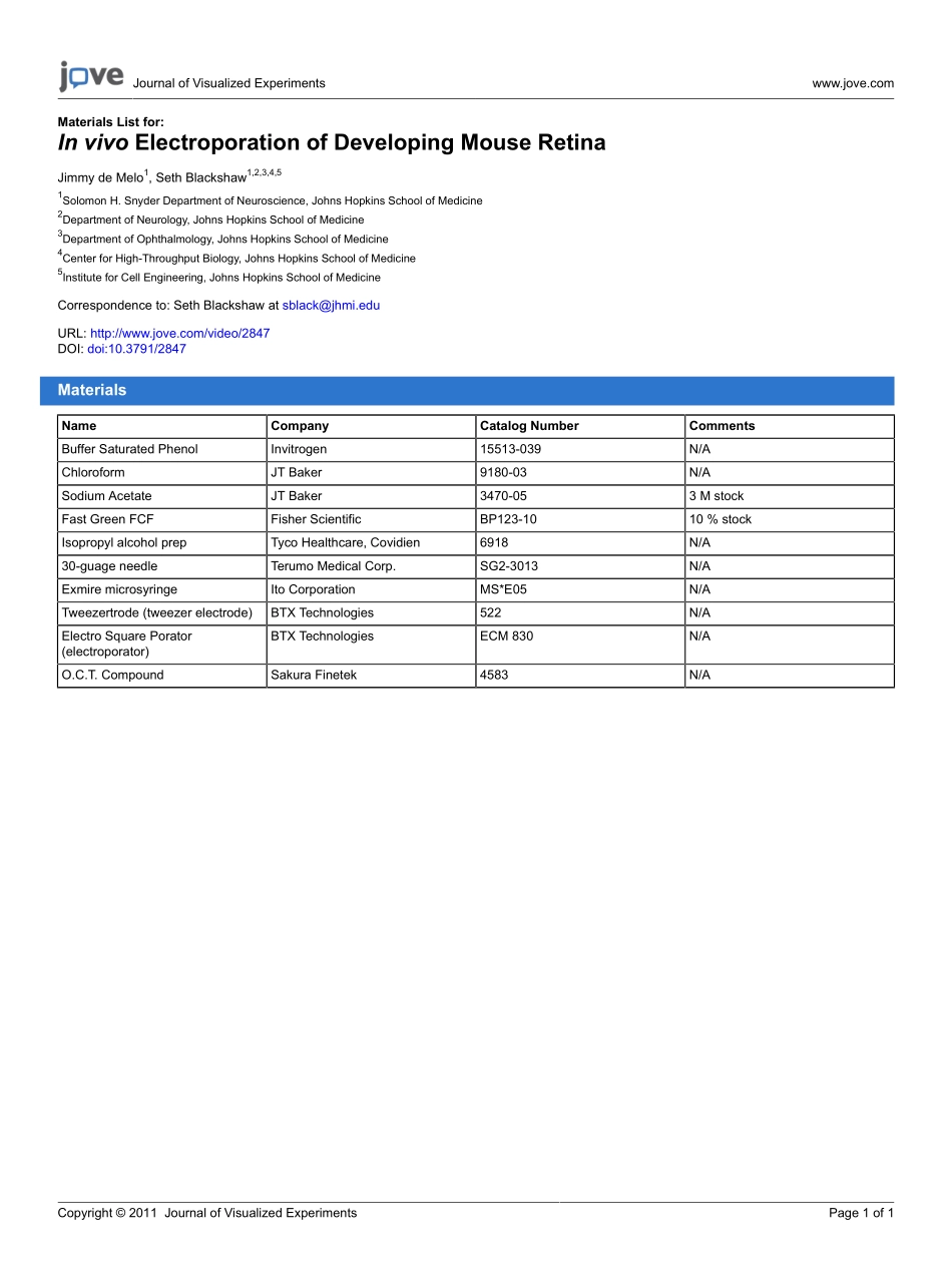 jove-materials-2847-in-vivo-electroporation(1).pdf_第1页