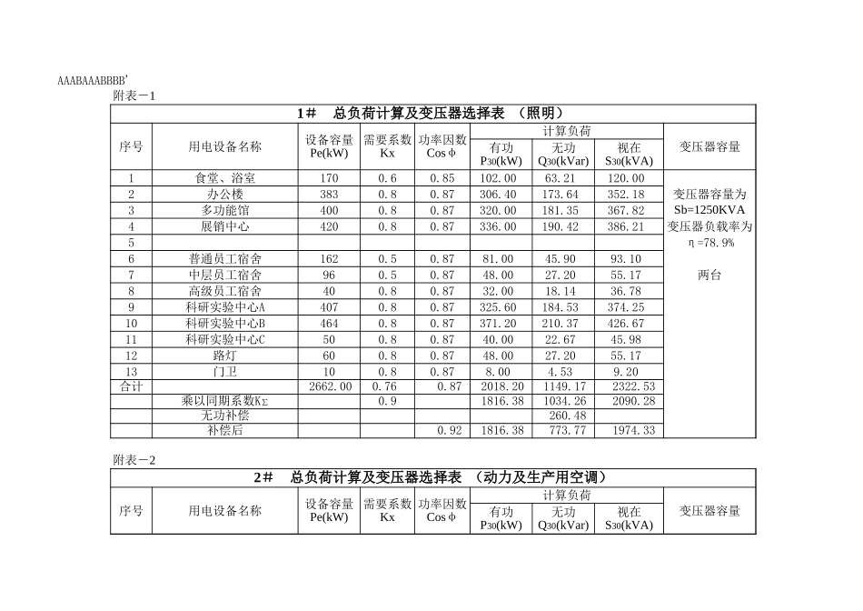 负荷计算表及变压器选择表ew.xls_第3页