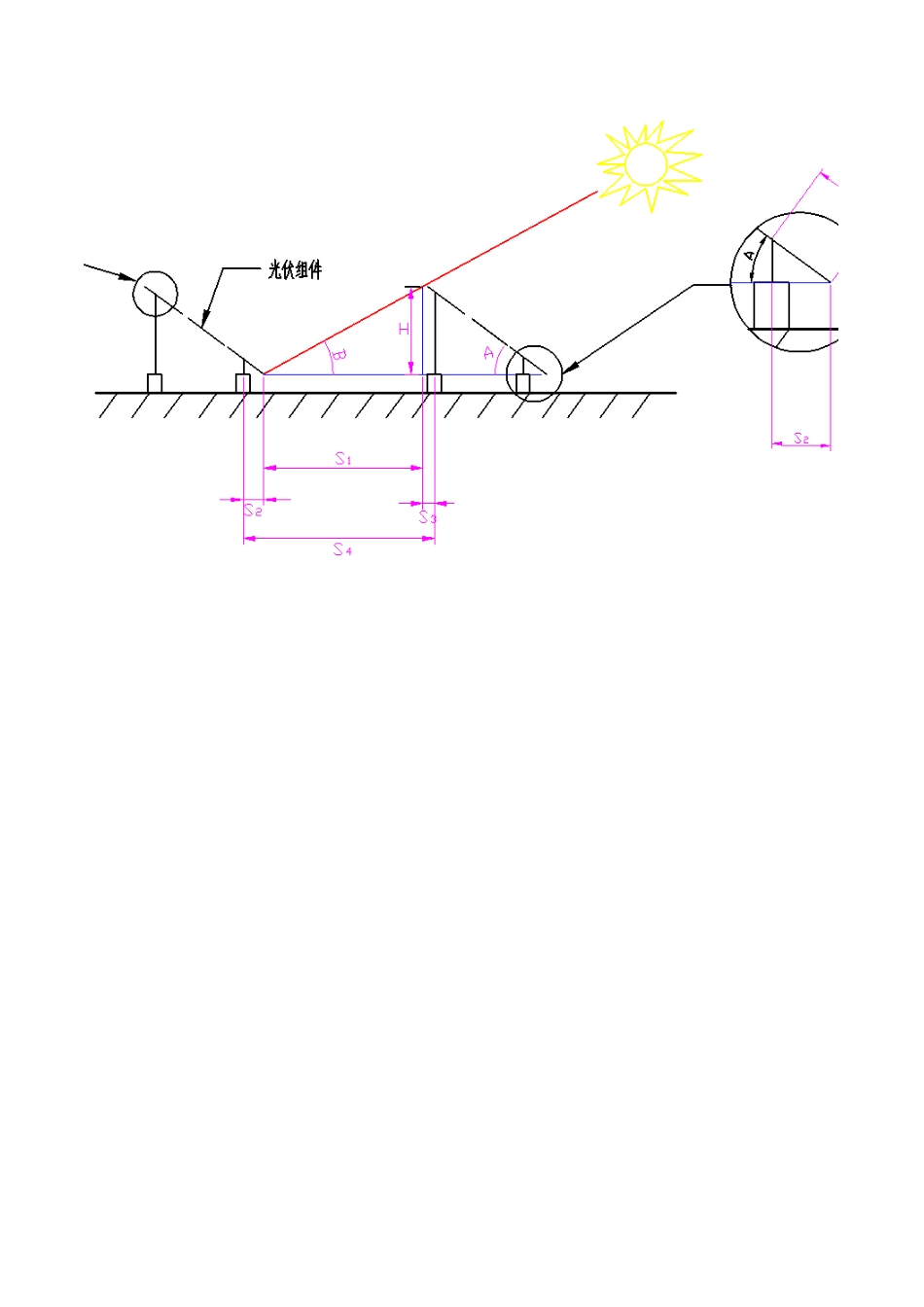 固定光伏阵列不遮挡间距自动计算.xls_第2页
