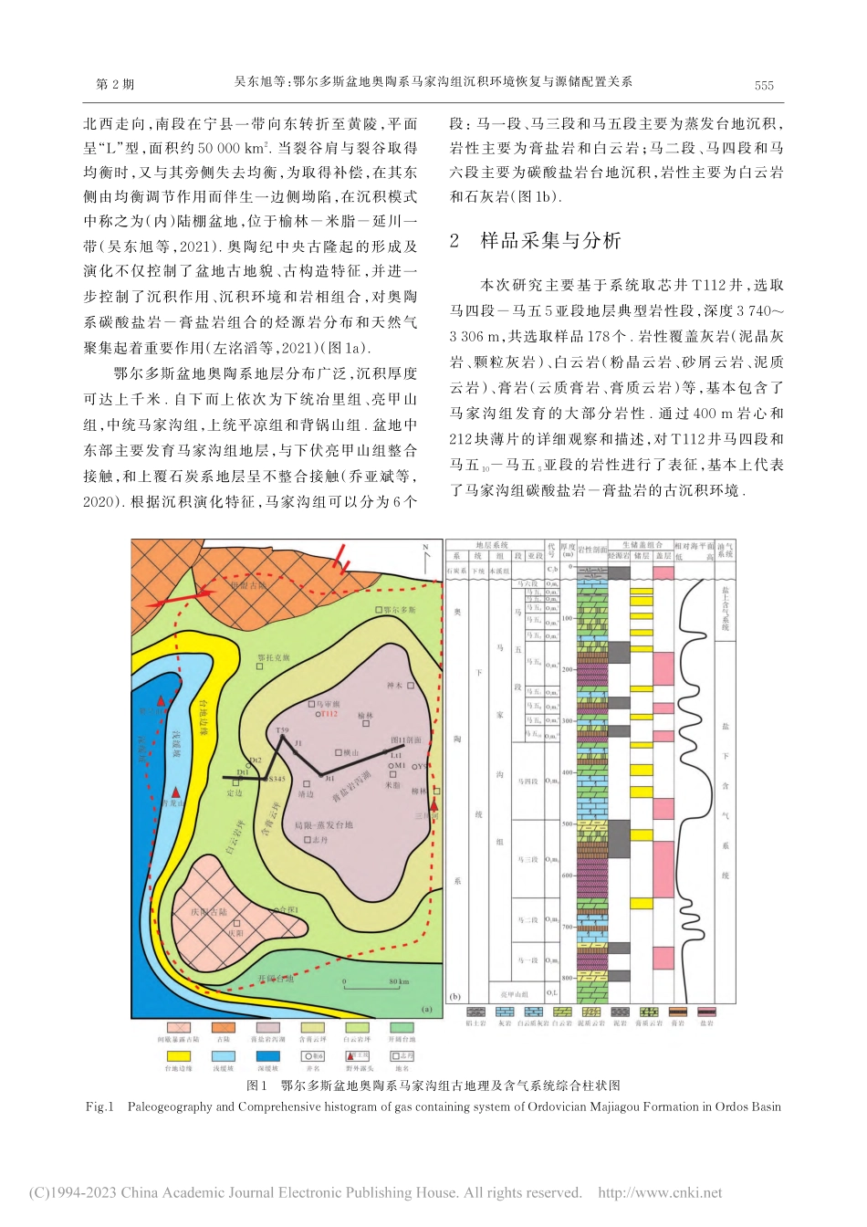 鄂尔多斯盆地奥陶系马家沟组沉积环境恢复与源储配置关系_吴东旭.pdf_第3页