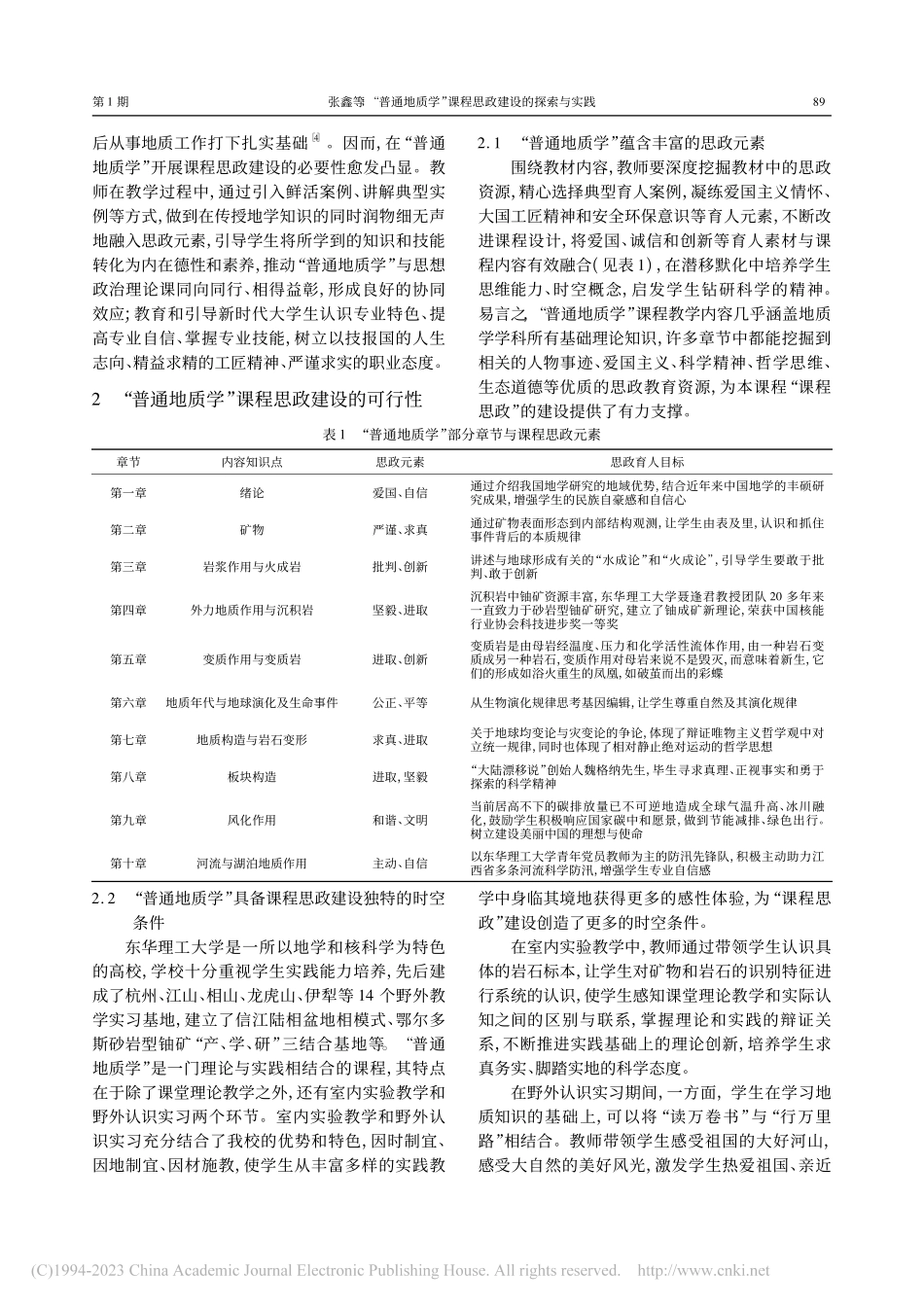 “普通地质学”课程思政建设的探索与实践_张鑫.pdf_第2页