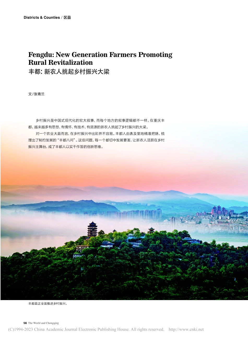 丰都：新农人挑起乡村振兴大梁_张青兰.pdf_第1页