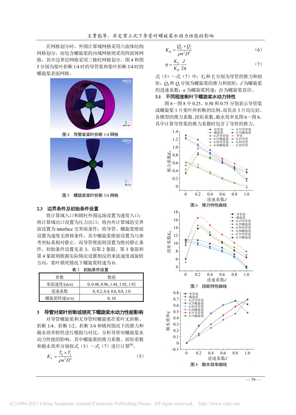 非定常工况下导管对螺旋桨水动力性能的影响_王贵彪.pdf_第3页