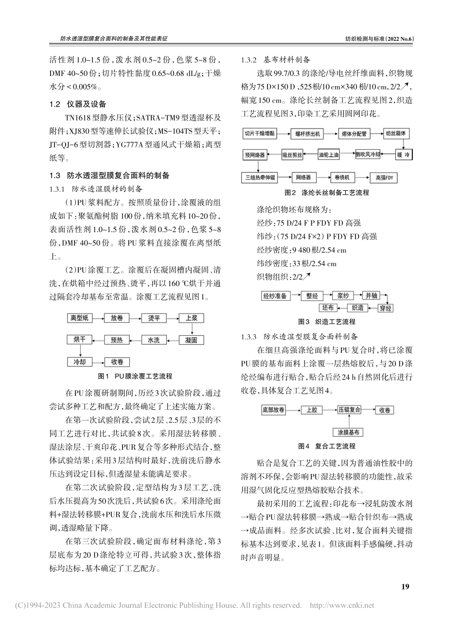 防水透湿型膜复合面料的制备及其性能表征_葛爱雄.pdf_第2页