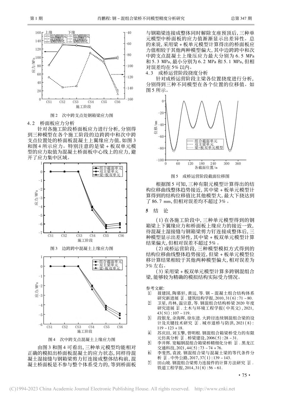 钢-混组合梁桥不同模型精度分析研究_肖鹏程.pdf_第3页