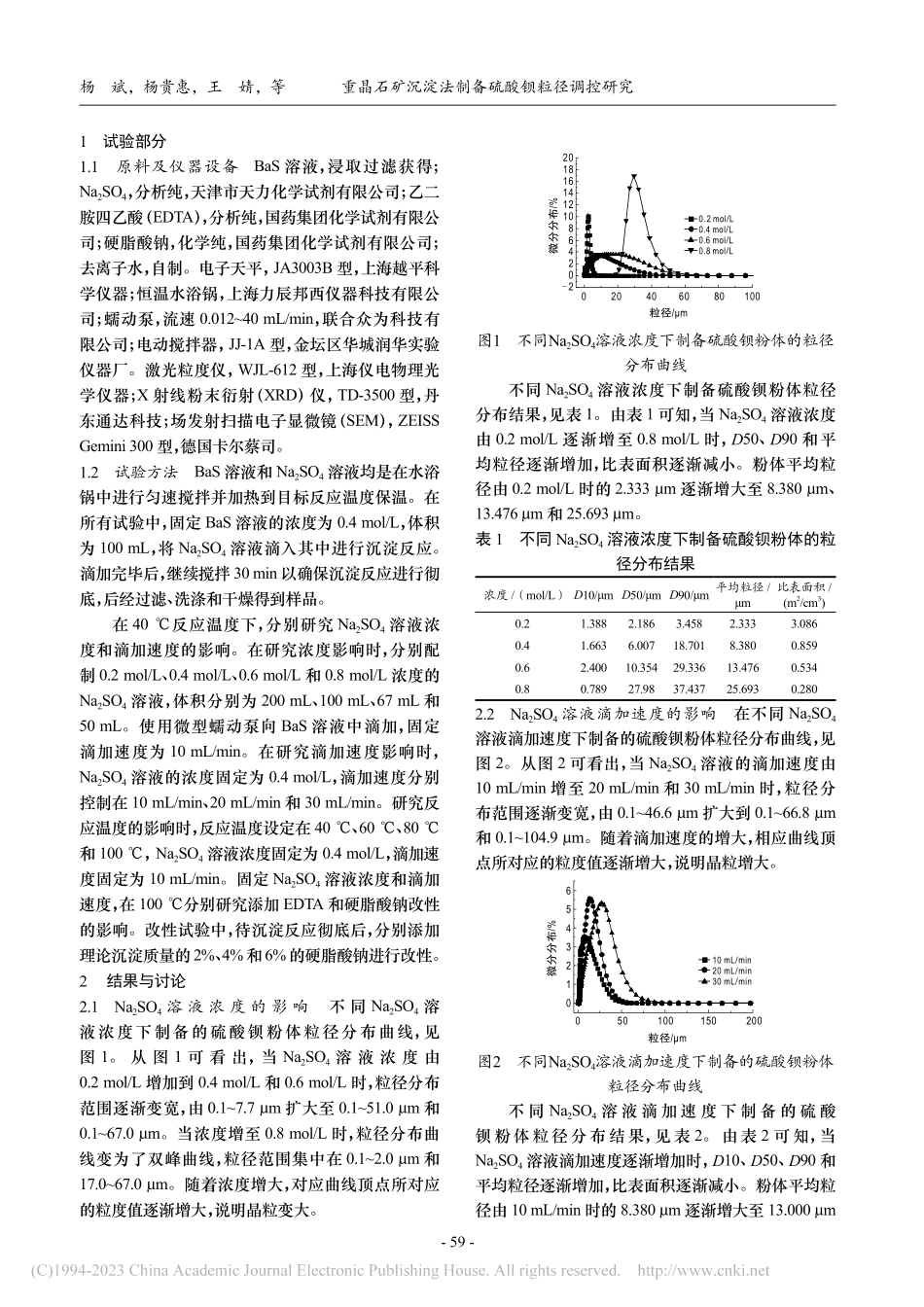 重晶石矿沉淀法制备硫酸钡粒径调控研究_杨斌.pdf_第2页