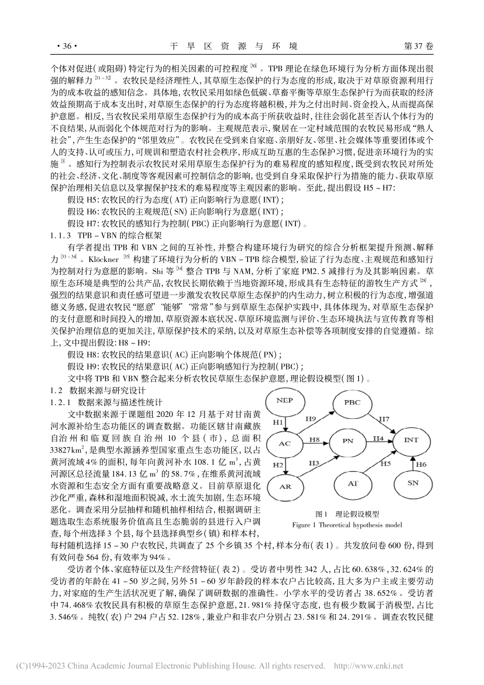重点生态功能区农牧民草原保...基于TPB与VBN整合模型_陈强强.pdf_第3页