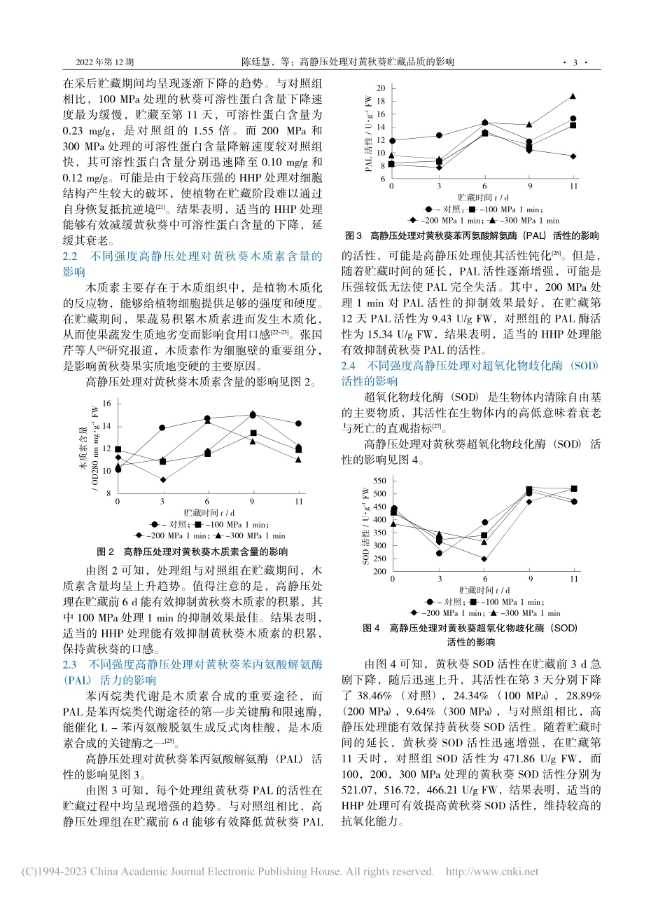高静压处理对黄秋葵贮藏品质的影响_陈廷慧.pdf_第3页