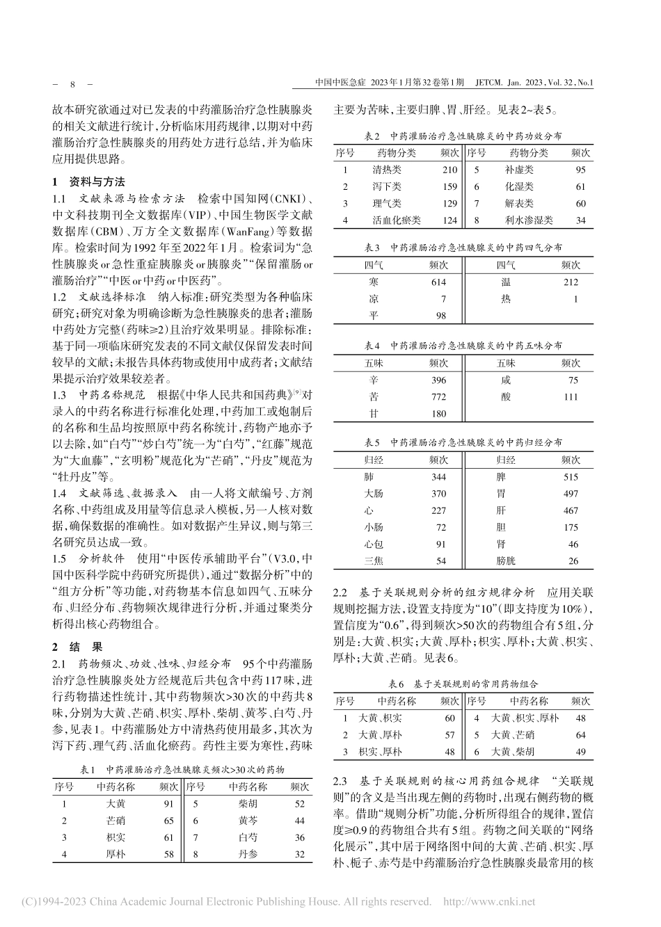 中药灌肠治疗急性胰腺炎用药规律研究_严佳.pdf_第2页